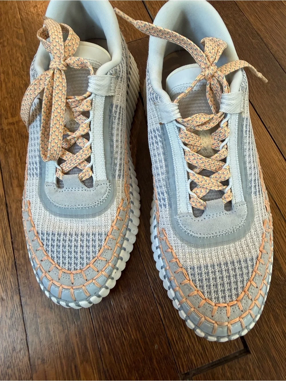 Chloe Women's Sneakers in Light Blue and Peach